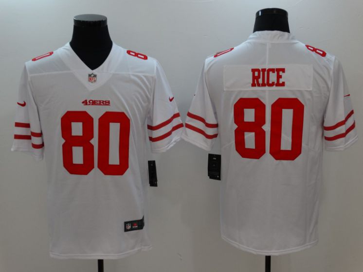 Men San Francisco 49ers #80 Rice White Nike Vapor Untouchable Limited NFL Jerseys->houston texans->NFL Jersey